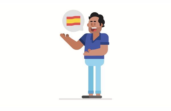 He can translate for you because he knows both English and Spanish.