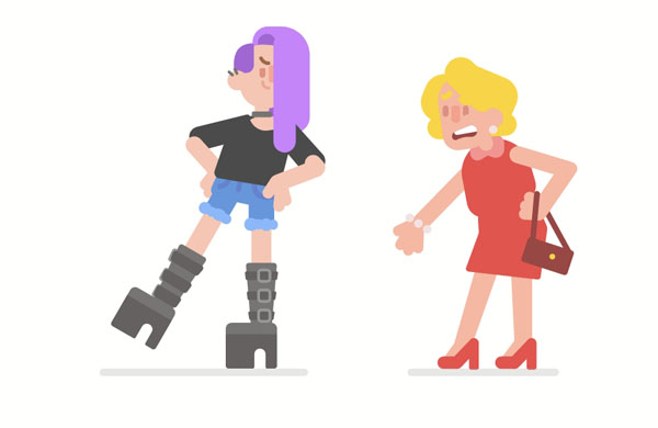 Lisa, your boots look very uncomfortable! Are you OK?  Why did you wear those shoes? We have to walk a lot today. Your feet are going to hurt afterward!