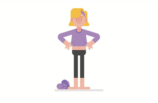 My favorite purple shirt is too tight. I need to buy a bigger one.