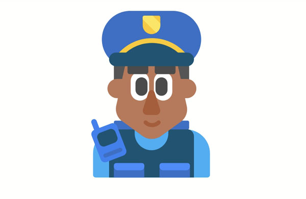 The policeman is trying to find the criminal who stole my car.