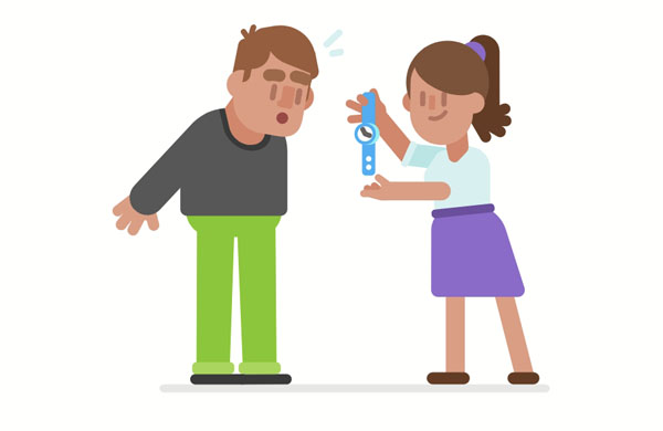 Why did you grab Tom’s watch? You should give it back to him!