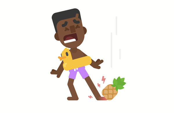 I was really painful when a pineapple fell on my foot!