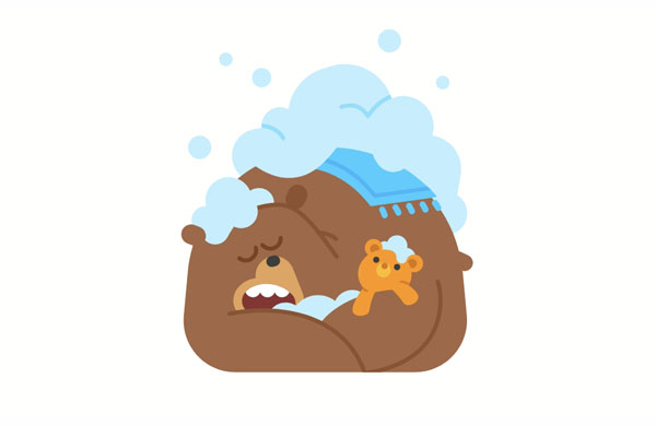 Don’t worry. The bears in this mountain are very gentle. They won’t bother us.