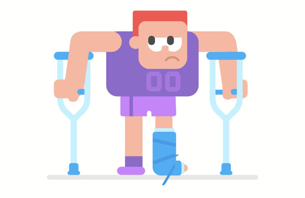 Ben seriously hurt his leg at the soccer match, but the doctor says he’ll get better.