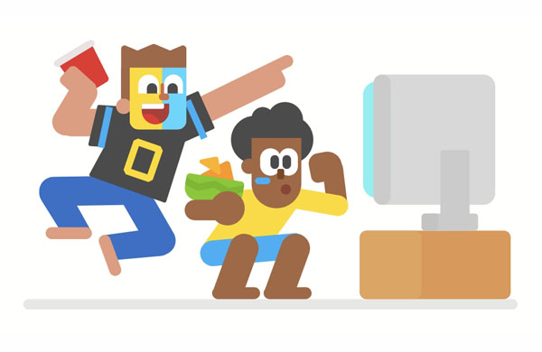 Tom and Max get so excited when they’re cheering for their team.