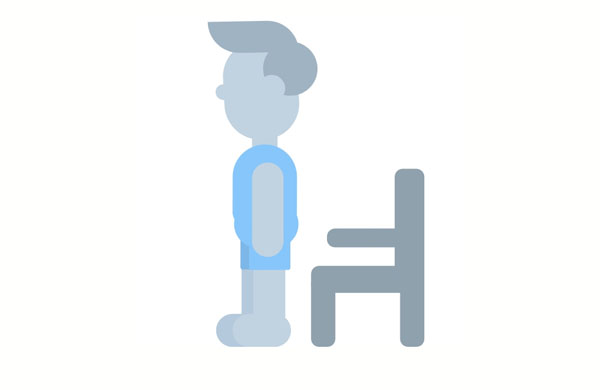 A really tall guy sat in front of Tom, so he had to stand up to get a better view.