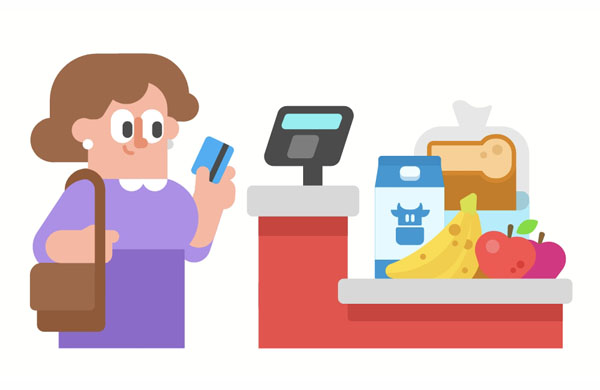 I&nbsp;usually buy grocieries after work.