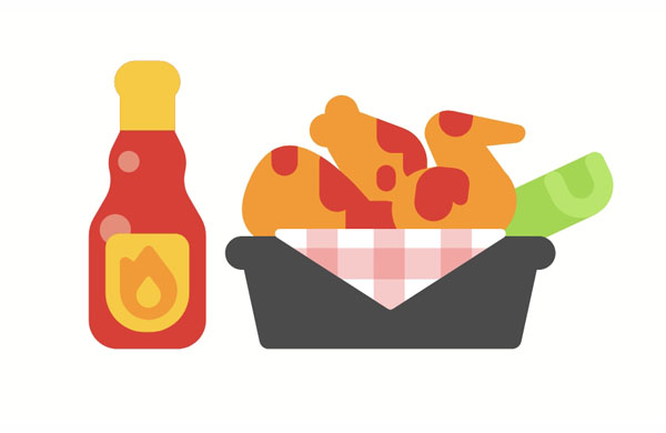 I&nbsp;always eat my&nbsp;chicken with a&nbsp;spicy sauce.