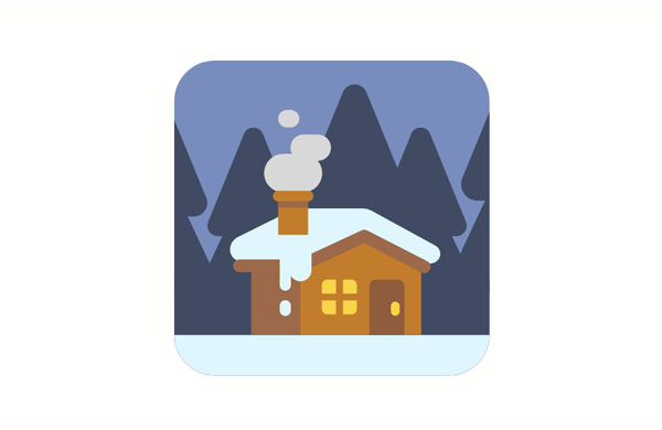 We stayed overnight at a cabin in the woods. It was so nice and warm inside!
