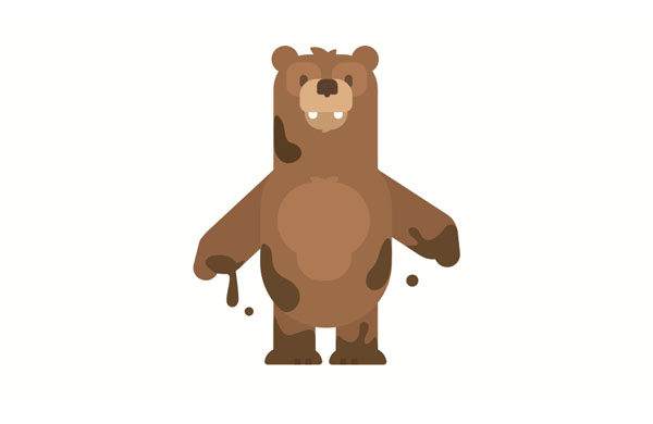 OK, Mr. Bear, you need take a shower! You can’t put it off any longer!