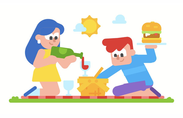 I&nbsp;was delighted when you invited me&nbsp;on&nbsp;a&nbsp;picnic. I&nbsp;love eating outside.