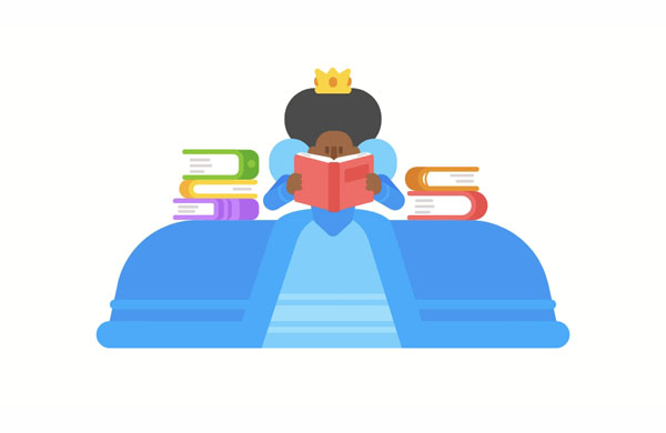 Besides dancing, the princes also enjoys reading.